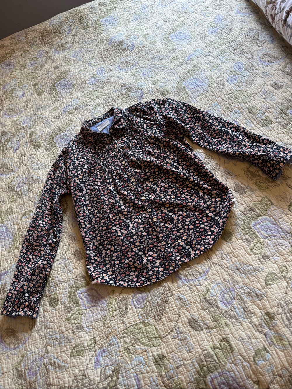 Birds of Paradise by Trovata corduroy floral top
